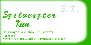 szilveszter kun business card